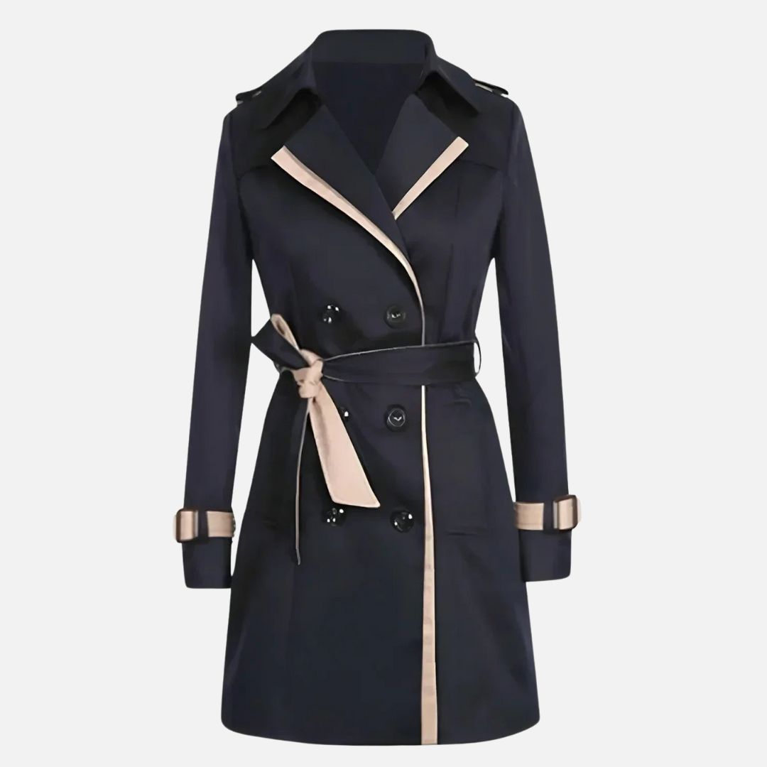 Women's - Long Waterproof Trench Coat - Stylish & Durable Rain Protection