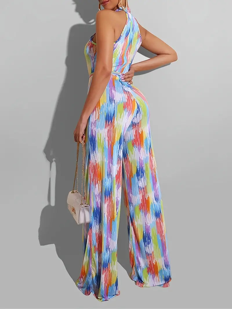 Jumpsuit With Tie-dye Print