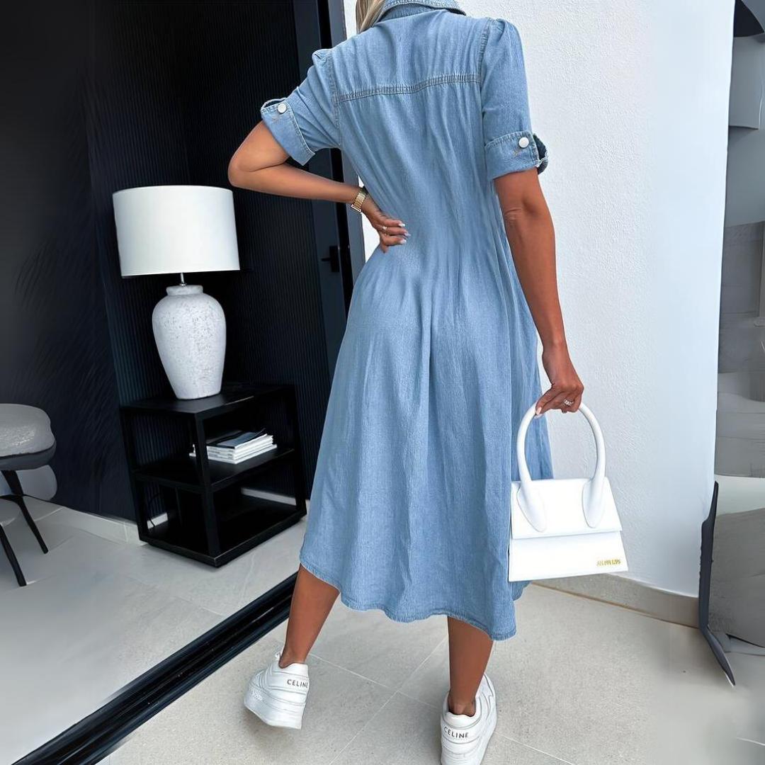 Alissa - Trendy denim dress for women – Nouvo London