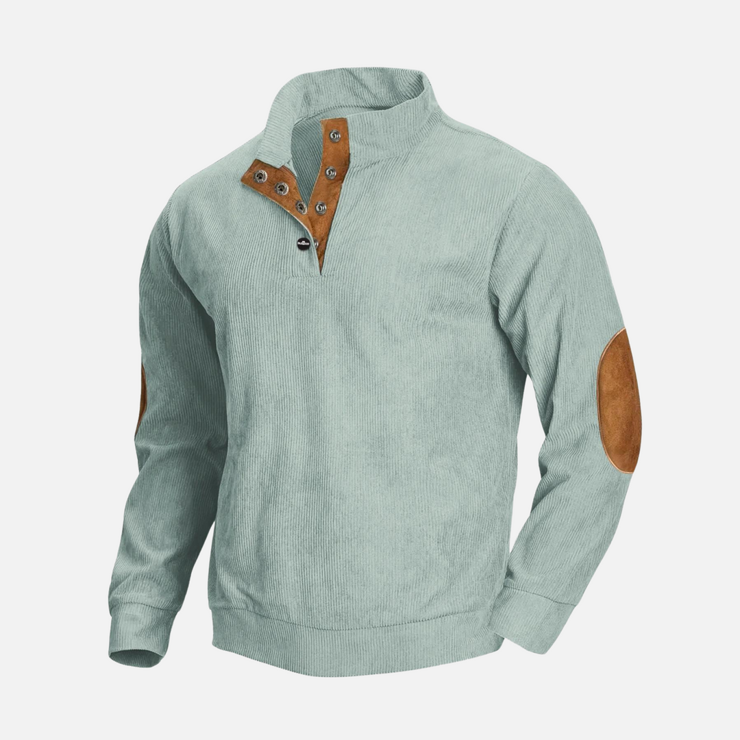 Men's - Corduroy Spring Jumper - Long Sleeve Comfort - Stylish and Warm for Every Occasion