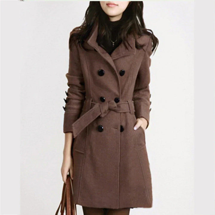 Brown belted jacket