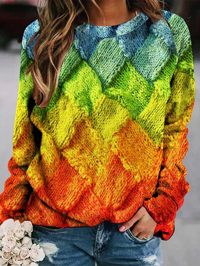 Colourful print sweatshirt