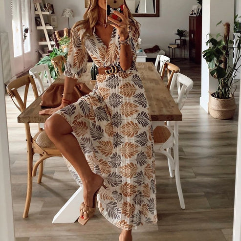 Elegant floral patterned dress