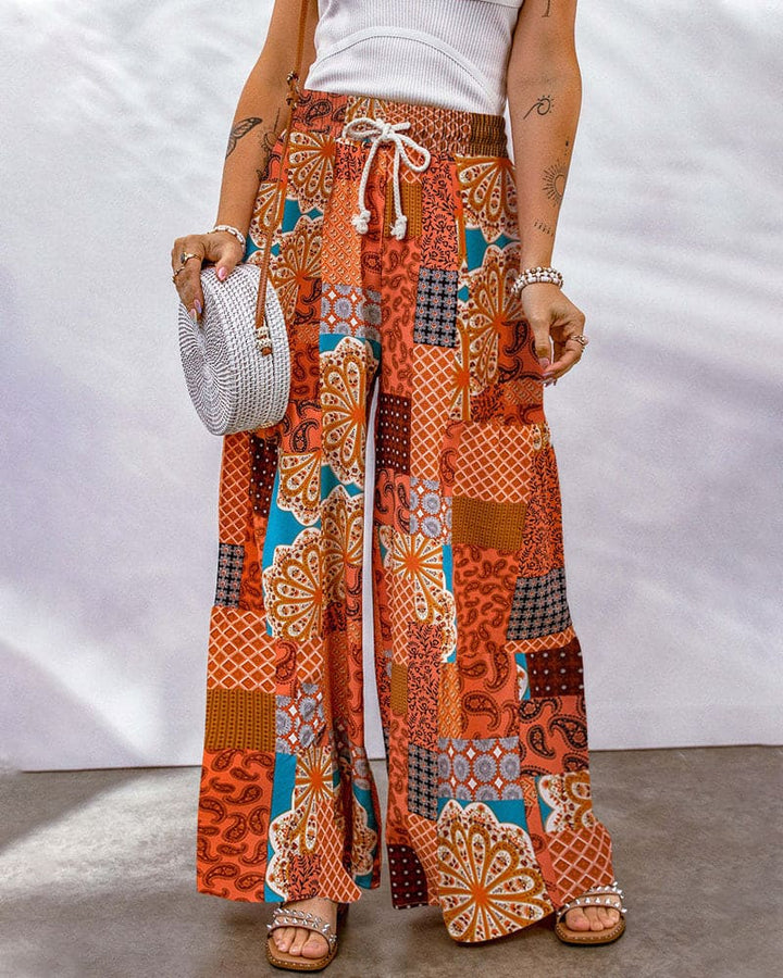 Boho pattern trousers