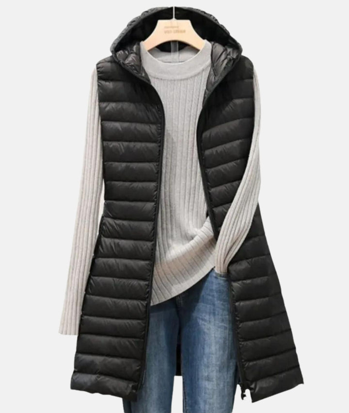 Lightweight padded long coat