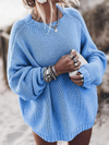 Loose Fit Women's Sweater, Casual Autumn Pullover