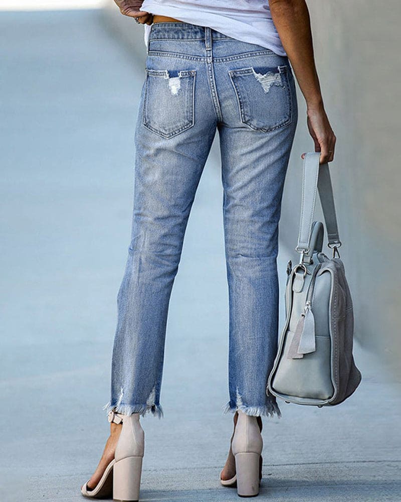 Casual denim trousers