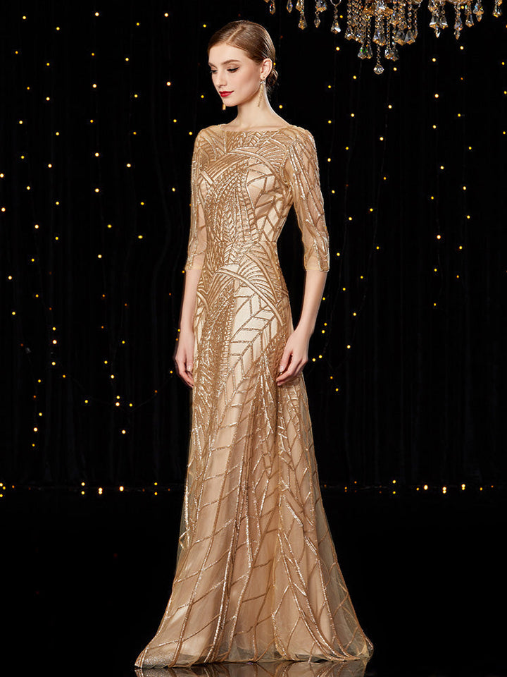 Super elegant long evening dress