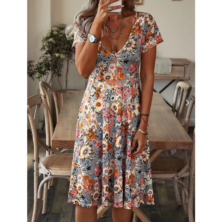 Floral Loose-fitting casual dress for women