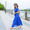 Fashionable chiffon big swing beach dress