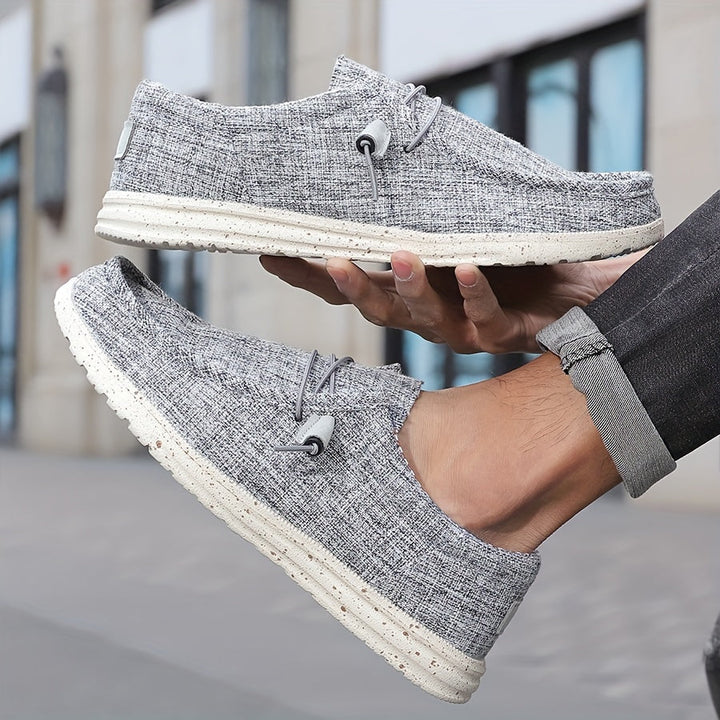 Men's - Slip-On Loafers - Comfortable Non-Slip Casual Shoes with Flag Design - Stylish Footwear