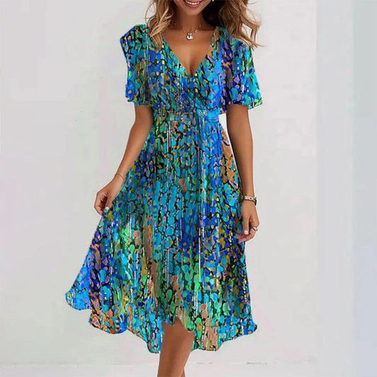 Women's - Elegant Summer Dress - Lightweight Fabric - Ideal for Warm Weather Outings & Events