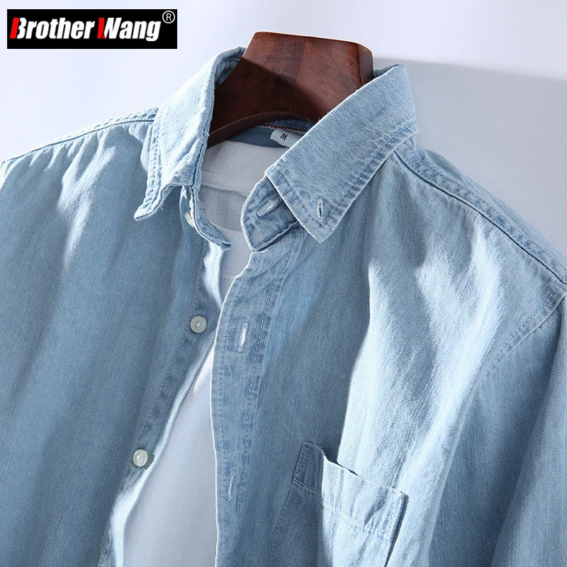 Casual denim overshirt