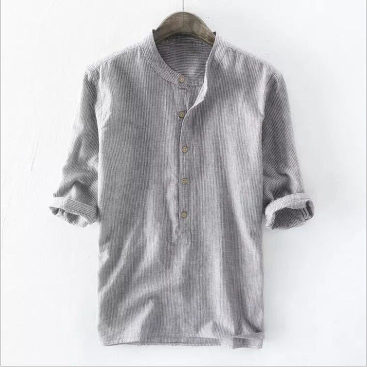 Men's jumper shirt with pinstripes