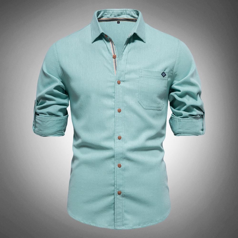 Men's shirt with button placket