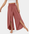 Yoga trousers with wide leg