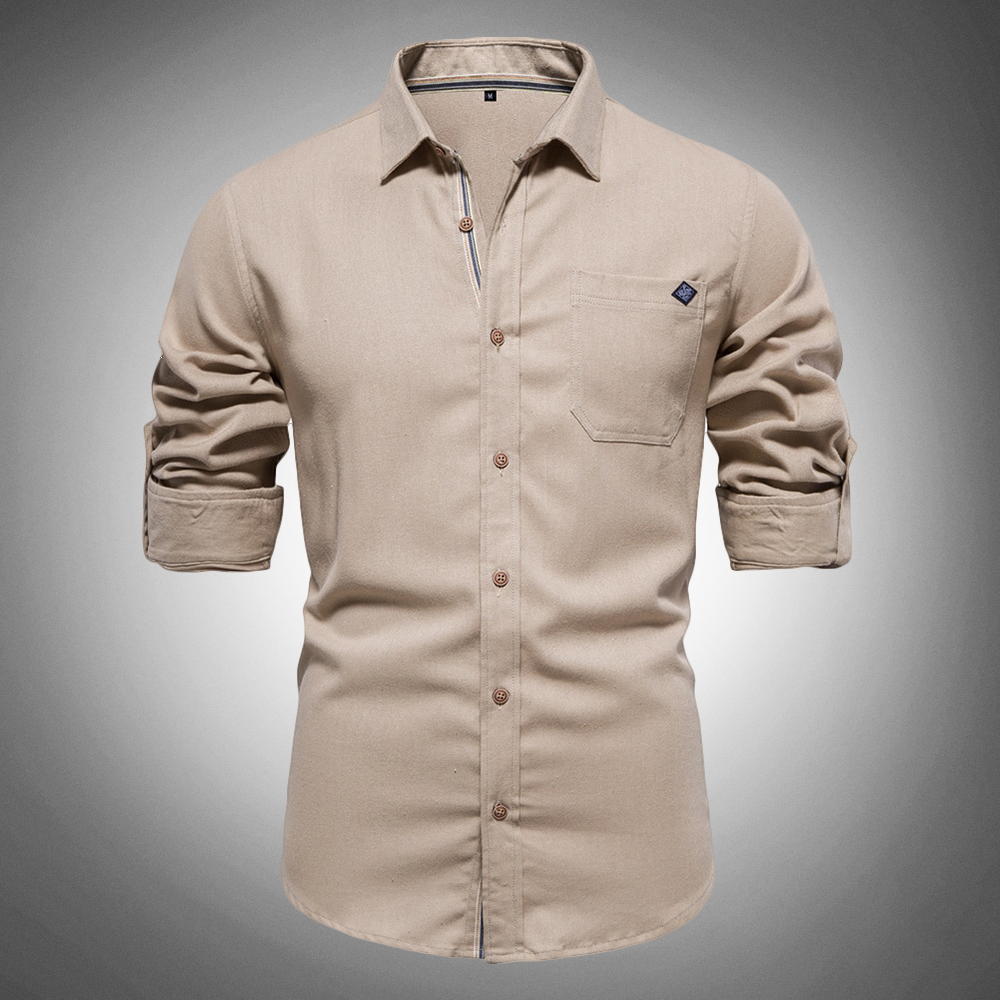 Men's shirt with button placket