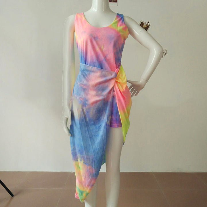 Graceful Rainbow colour gradient dress