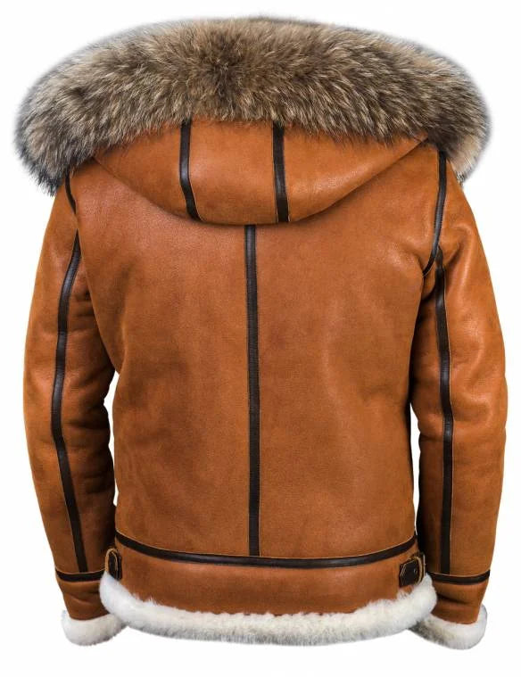 Leather winter jacket