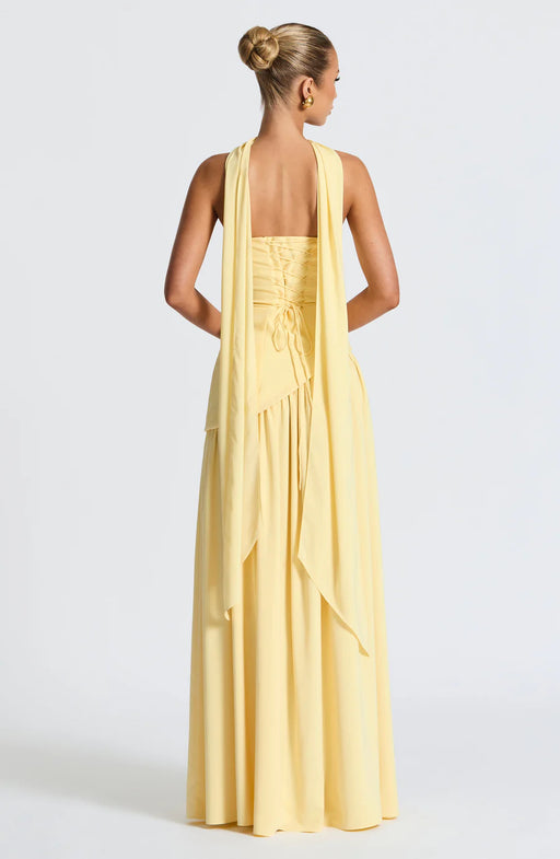 Women's - Strapless Evening Dress - A-Line with Slit