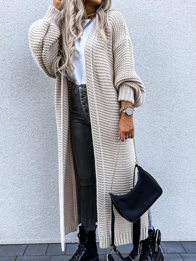 Knitted long cardigan