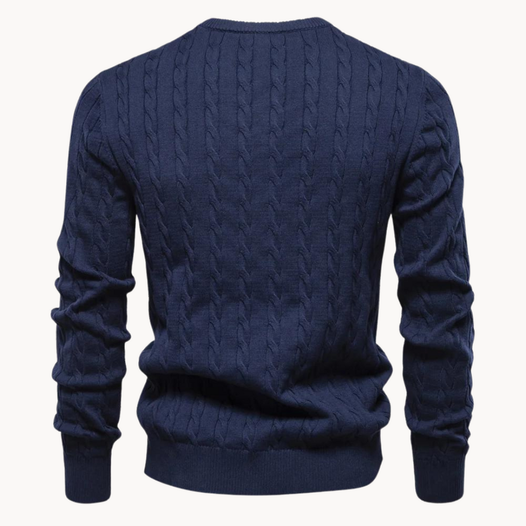 Men's - Sweater - Cable Knit - Soft Comfortable Ponty - Warm Casual Pullover for Effortless Style