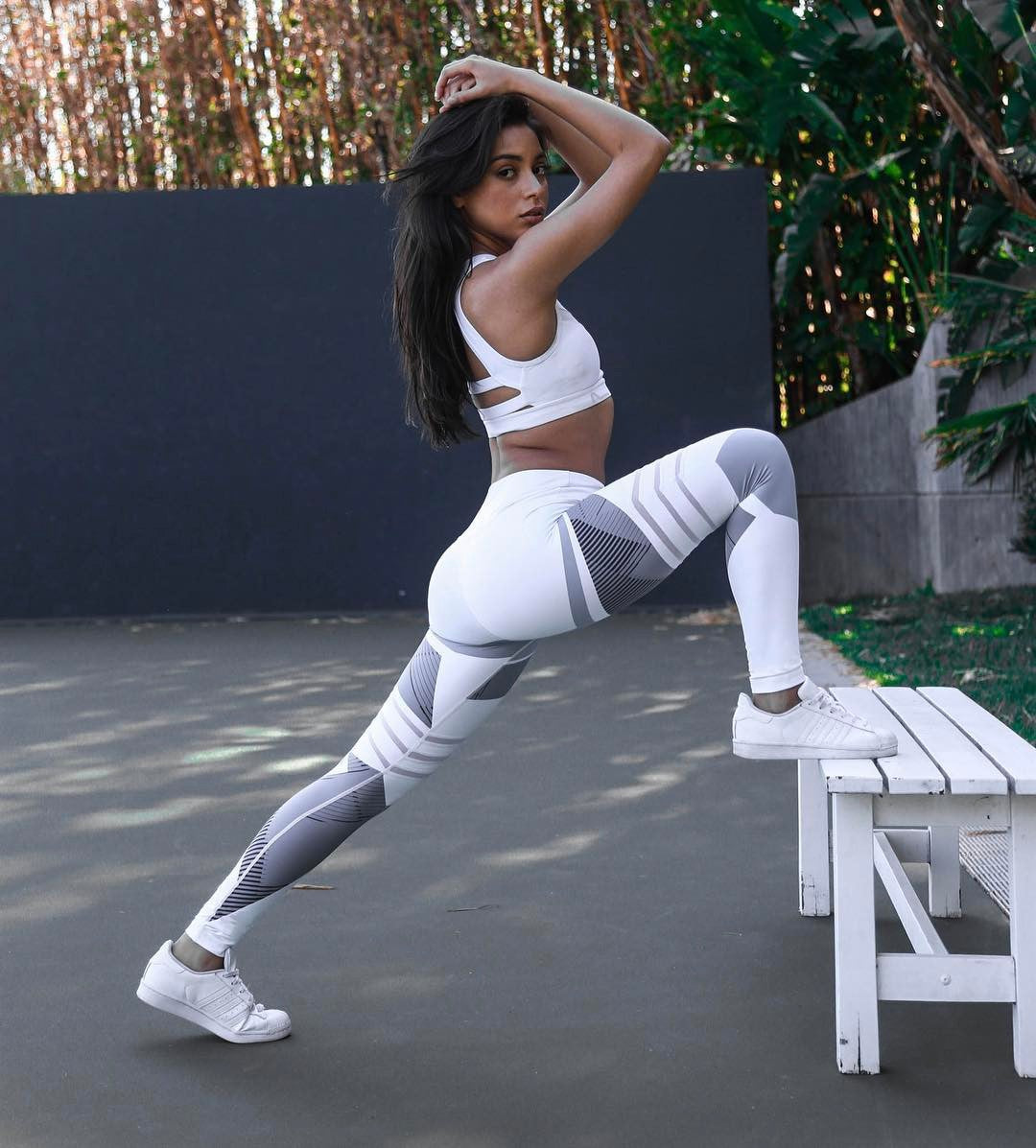 Durable reflective sports yoga trousers