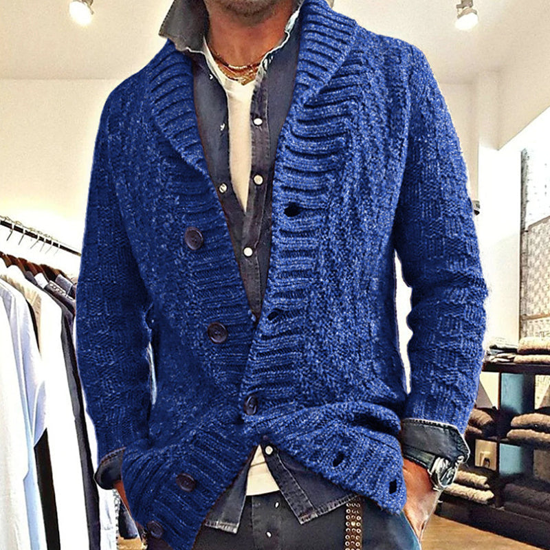 Men's - Vintage Cardigan Jacket - Lapel Knit - Stylish & Comfortable Layering