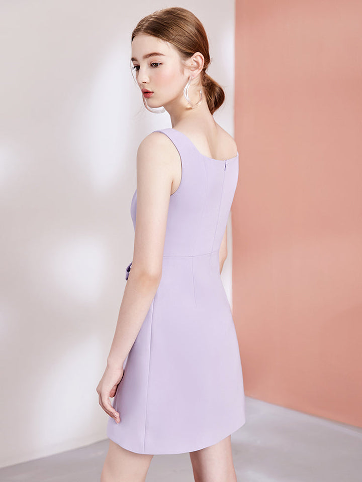 Modern Purple Unicoloured Dress