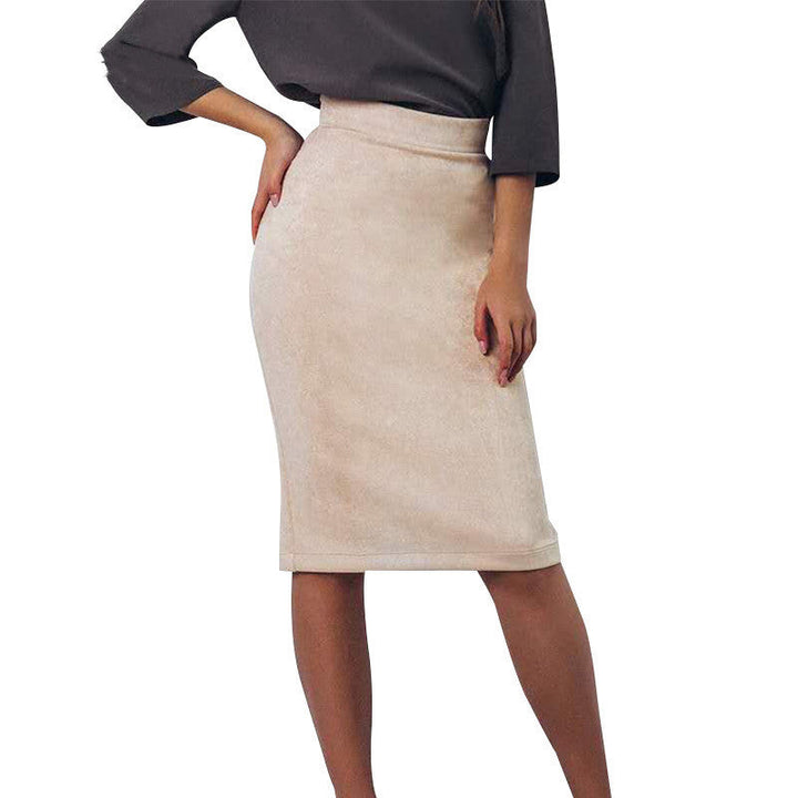 Beige chic hip skirt