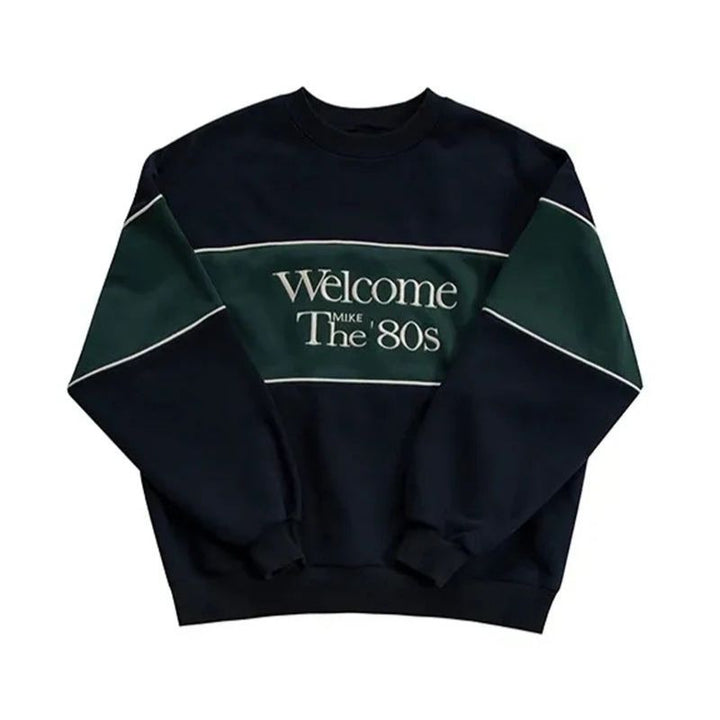 Retro sweatshirt with 'Welcome the 80s' lettering