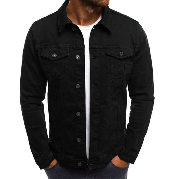 Coloured denim jacket for men