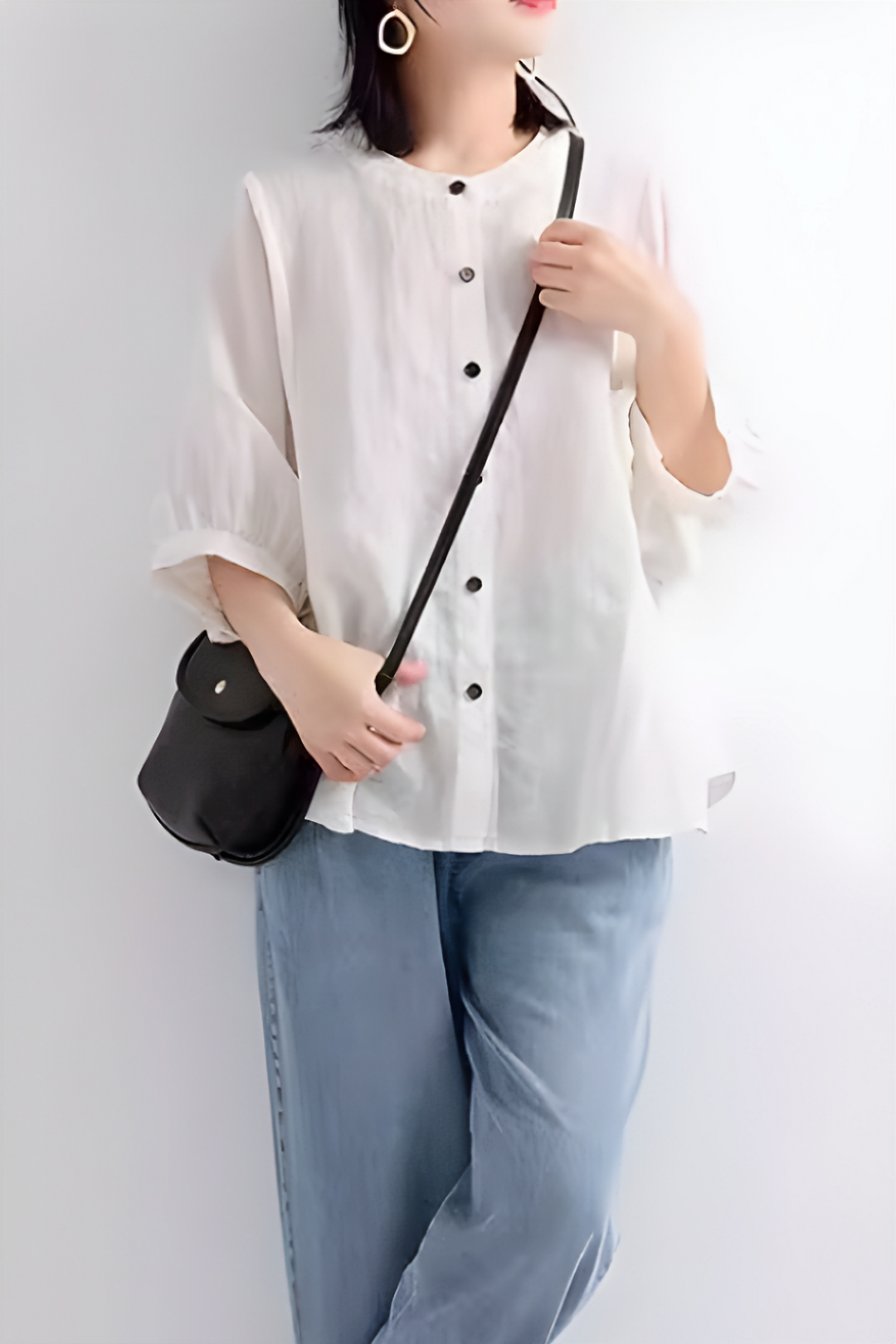 Relaxed fit Breathable linen blouse