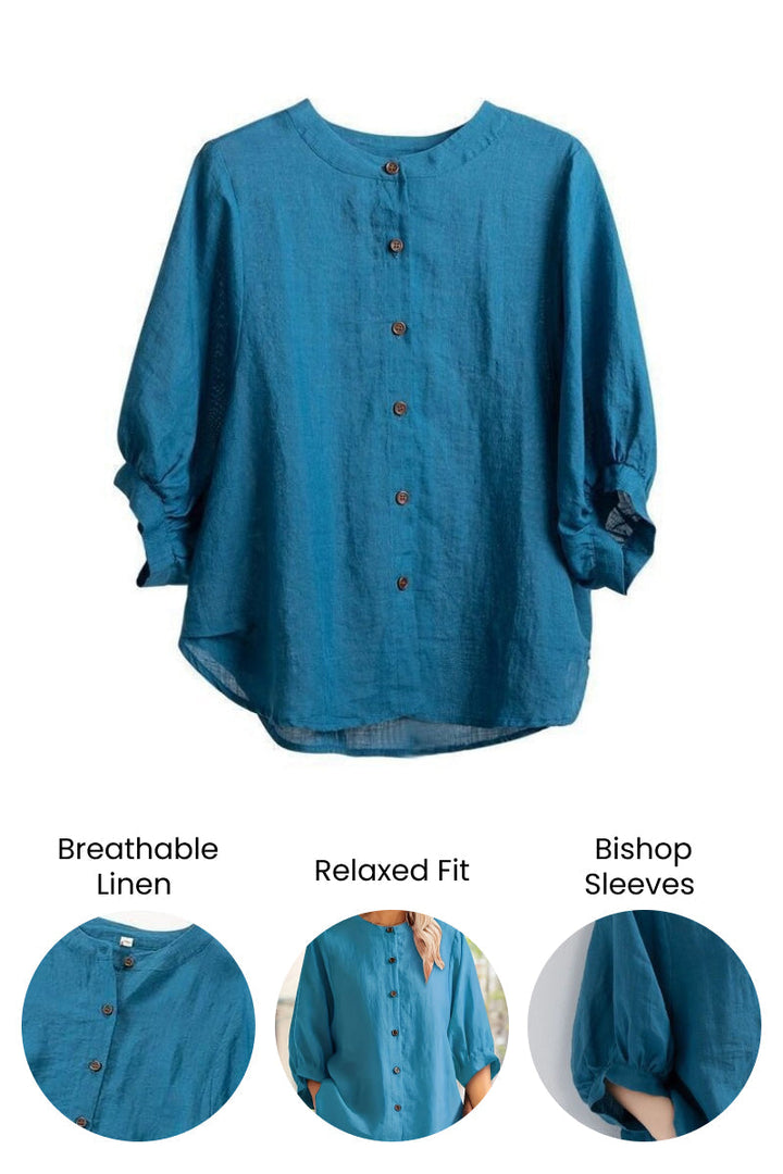 Relaxed fit Breathable linen blouse