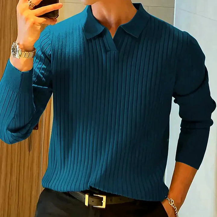 Men - Casual Jumper - Ribbed Knit - Comfortable & Stylish Knitwear for Everyday Wear