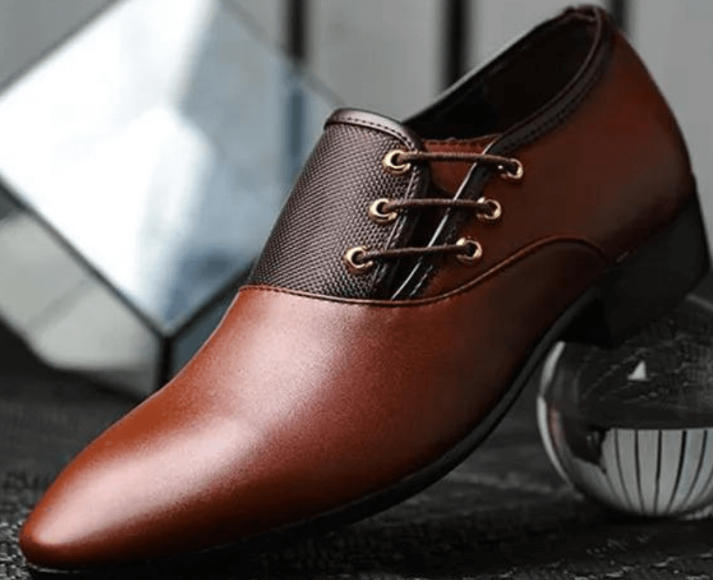 Breathable leather shoes for men