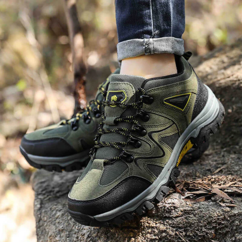 Men's - Lace-Up Hiking Shoes - Durable & Comfortable