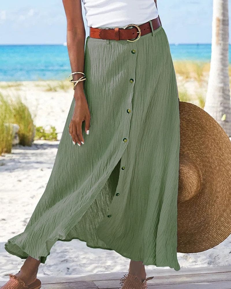 Long skirt in solid colour