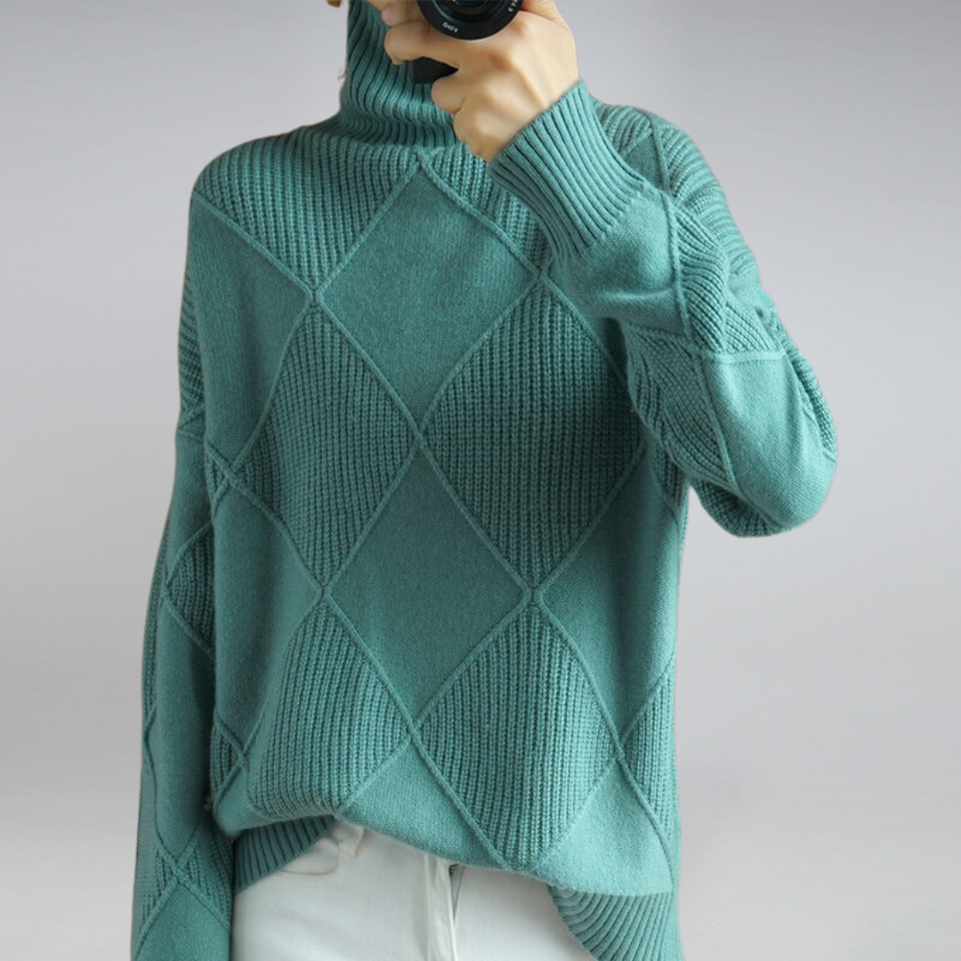 Women's - Turtleneck Sweater - Cashmere - Luxurious Warmth & Timeless Style