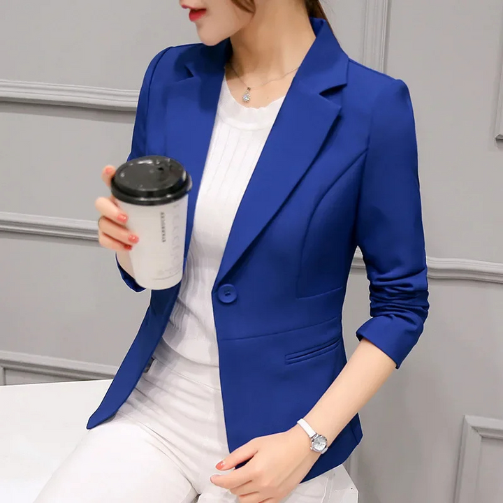 Stylish women's blazer with ankle button fastening