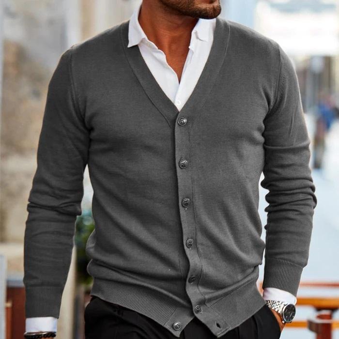 Men's - Casual Cardigan - Soft Knit Comfort - Stylish Layering Essential for Every Occasion