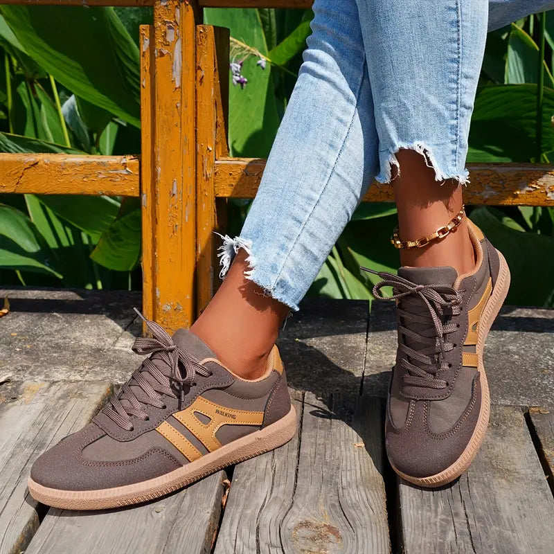 Women's - Comfortable Sneakers - Breathable Fabric - Stylish and Supportive Shoes