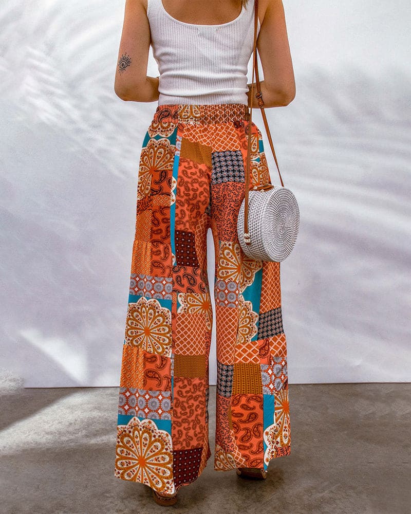 Boho pattern trousers