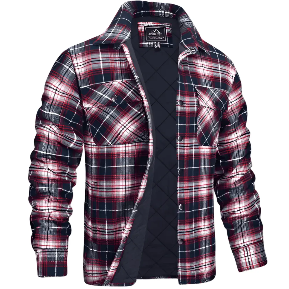 Men - Jacket - Quilted Plaid - Warm & Stylish
