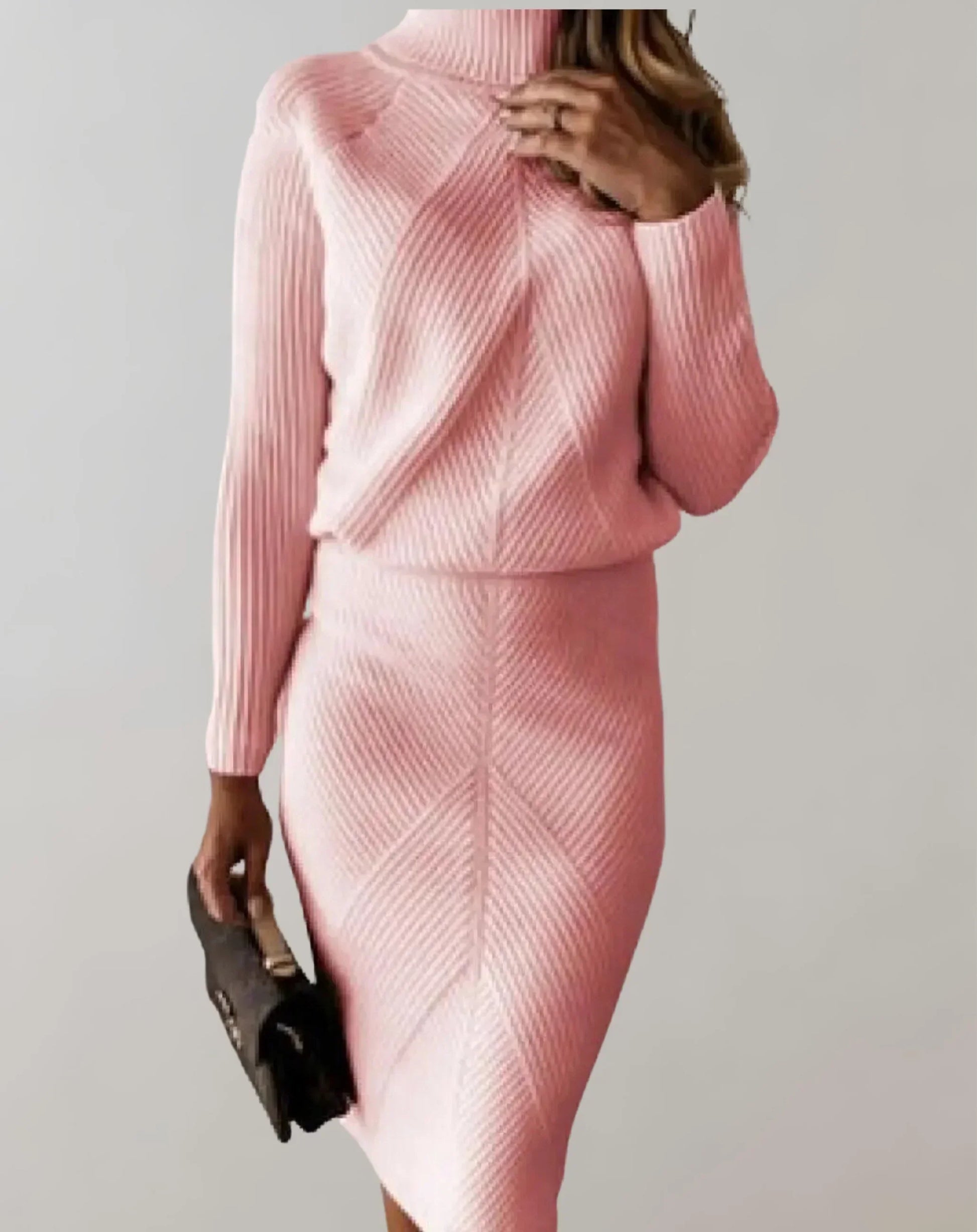 Women's - Two-Piece Slim Fit Set - Ribbed Knit