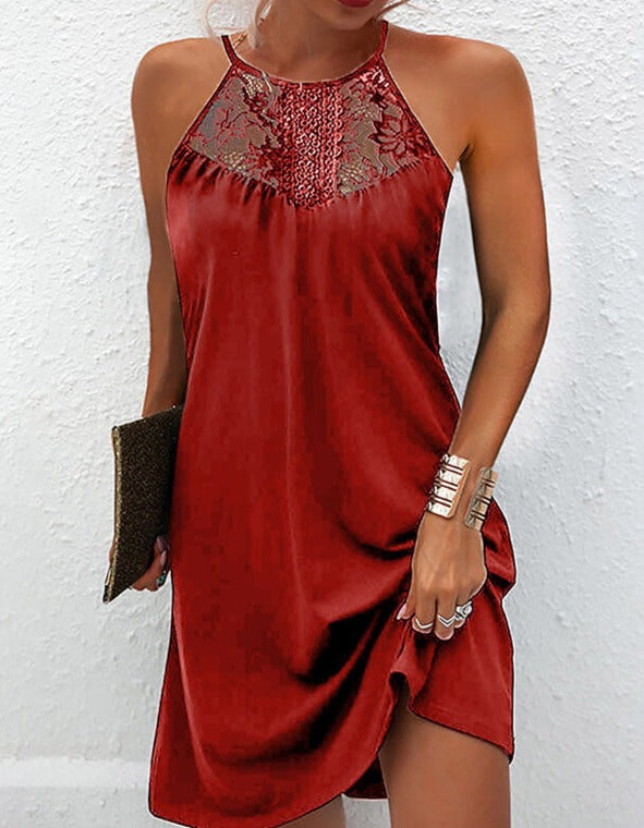 Sleeveless lace dress