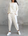 Women's - Elegant Two-Piece Set - Comfortable Fabric - Perfect for Casual or Dressy Occasions