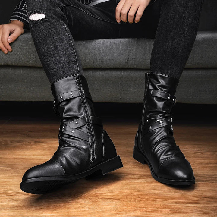 Men's - Vintage Leather Boots - Premium Quality - Stylish Footwear for Every Occasion