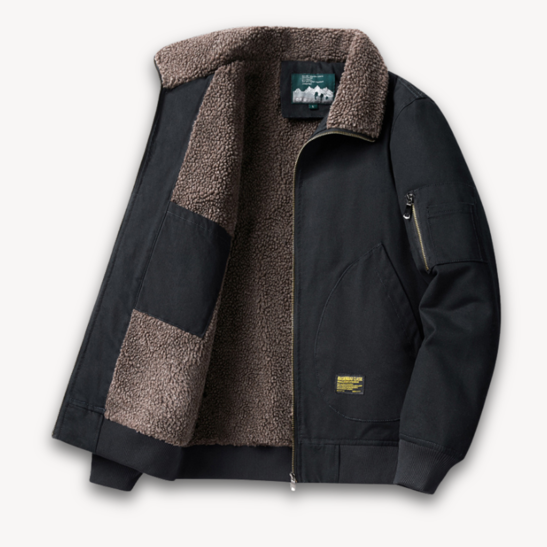 Men's - Sherpa-Lined Work Jacket - Cozy & Durable - Perfect for Cold Weather Adventures