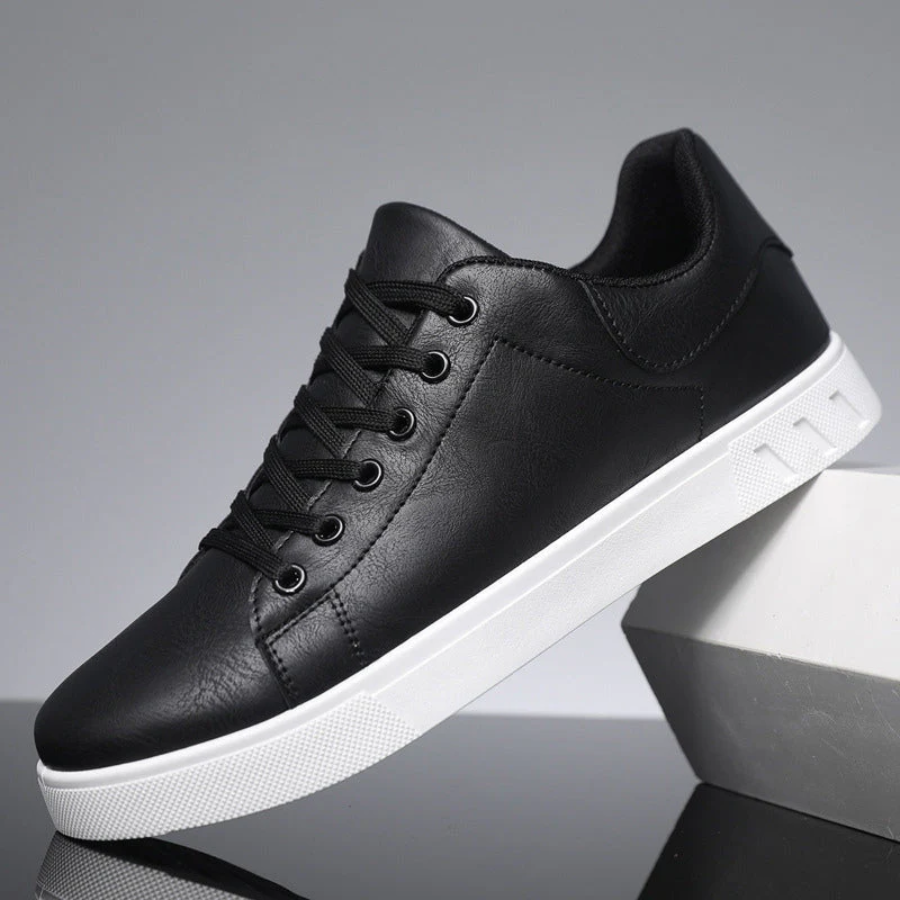 Men's - Stylish Sneakers - Premium Leather - Trendy Footwear